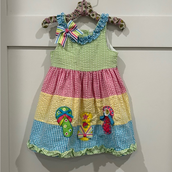 Rare Editions Seersucker Dress - Picture 2 of 5